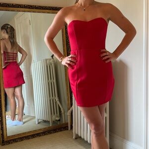 NBD Strapless Red Mini Dress